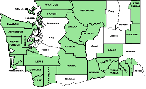 Map Of Washington Counties. Washington County Map